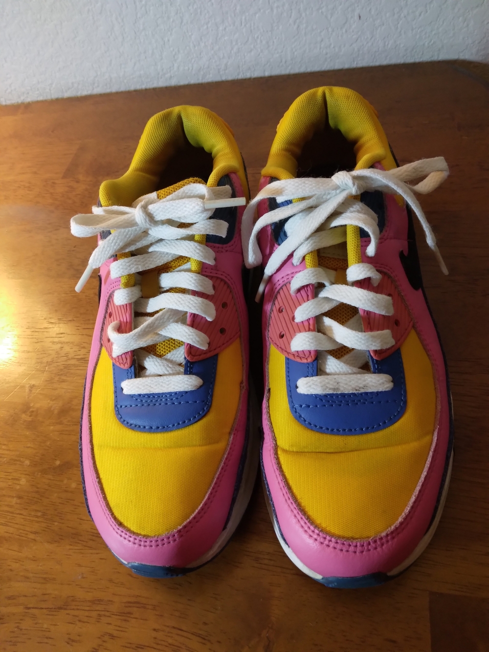 Nike Air Max Multicolor Athletic Sneakers - Pink, Yellow & Blue